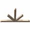 Ekena Millwork Saratoga Smooth Timber Gable Bracket, Douglas Fir, 60"W x 35"H x 3 1/2"D x 3 1/2"F, 14/12 Pitch GBW060X35X0404SAR00SDF - alternate 5